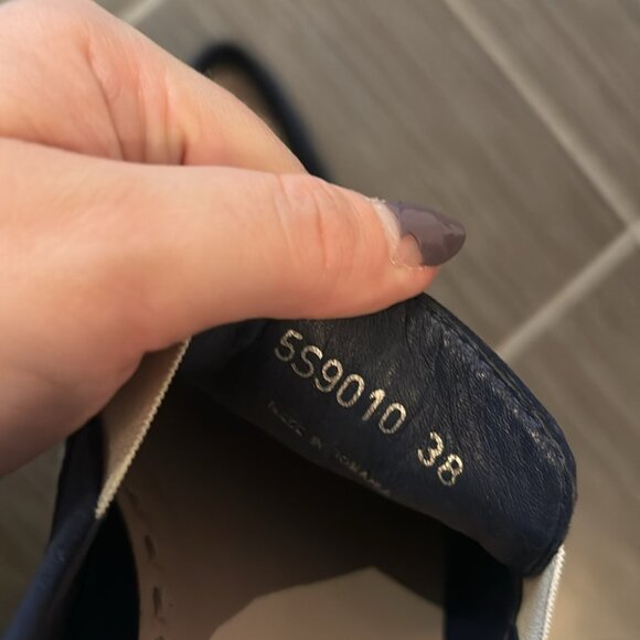 Authentic Miu Miu Blue Velvet Pointed Cap Toe Slip On - Picture 6 of 9